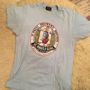 Vintage 1970s St. Pauli Girl Brewery Tee Medium